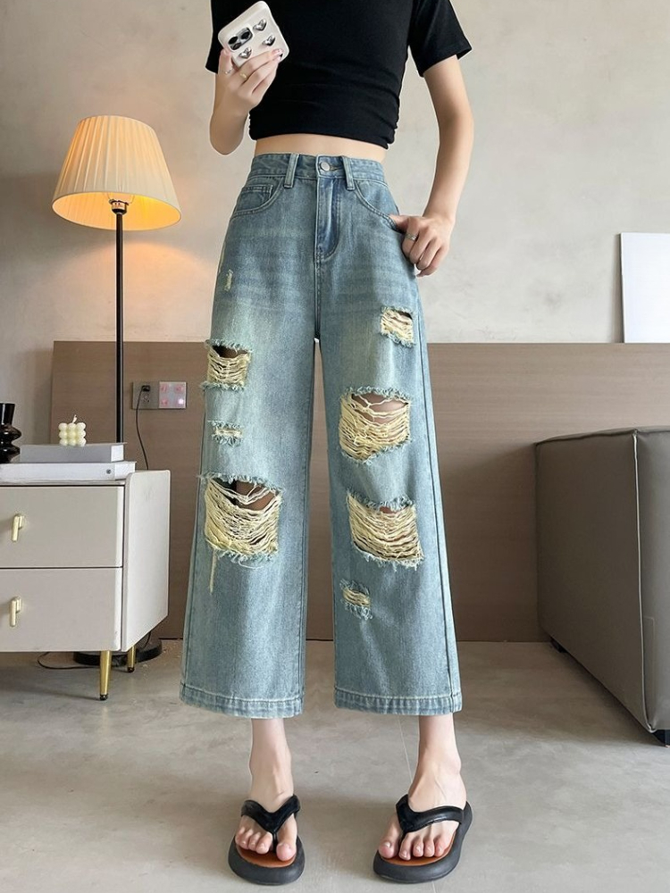 Women'S Fashion Petite - 2026 New Women's Ripped Denim Jeans