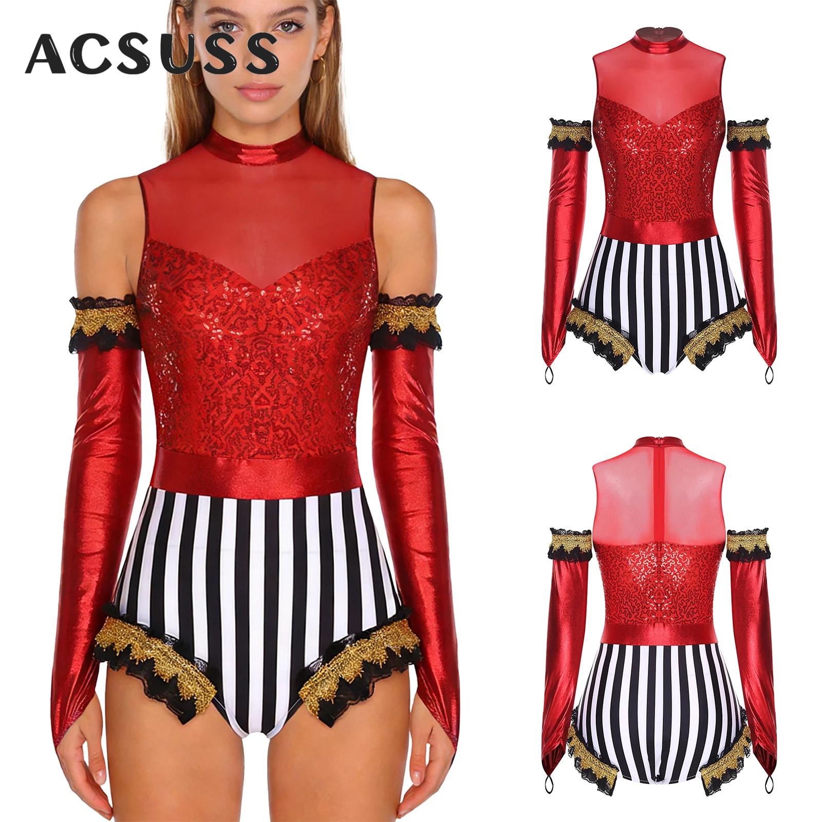 Sleeveless Jumpsuit - Women Circus Ringmaster Showman Costume Sleeveless
