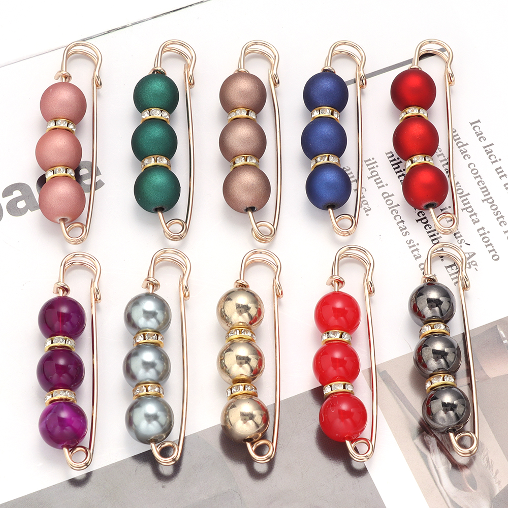 Women'S Fashion Trousers - 5pcs Imitation Pearl Rhinestone Brooch Fashion