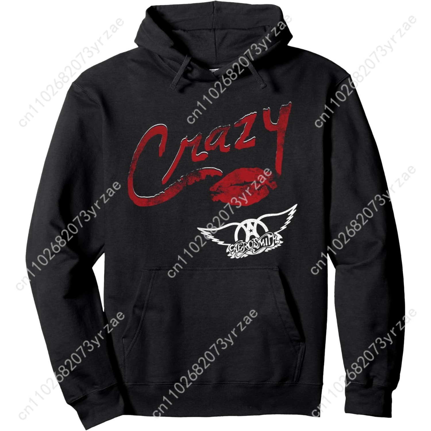 Women'S Fashion Hoodies - Retro Aerosmith Crazy Pullover Hoodie Mens