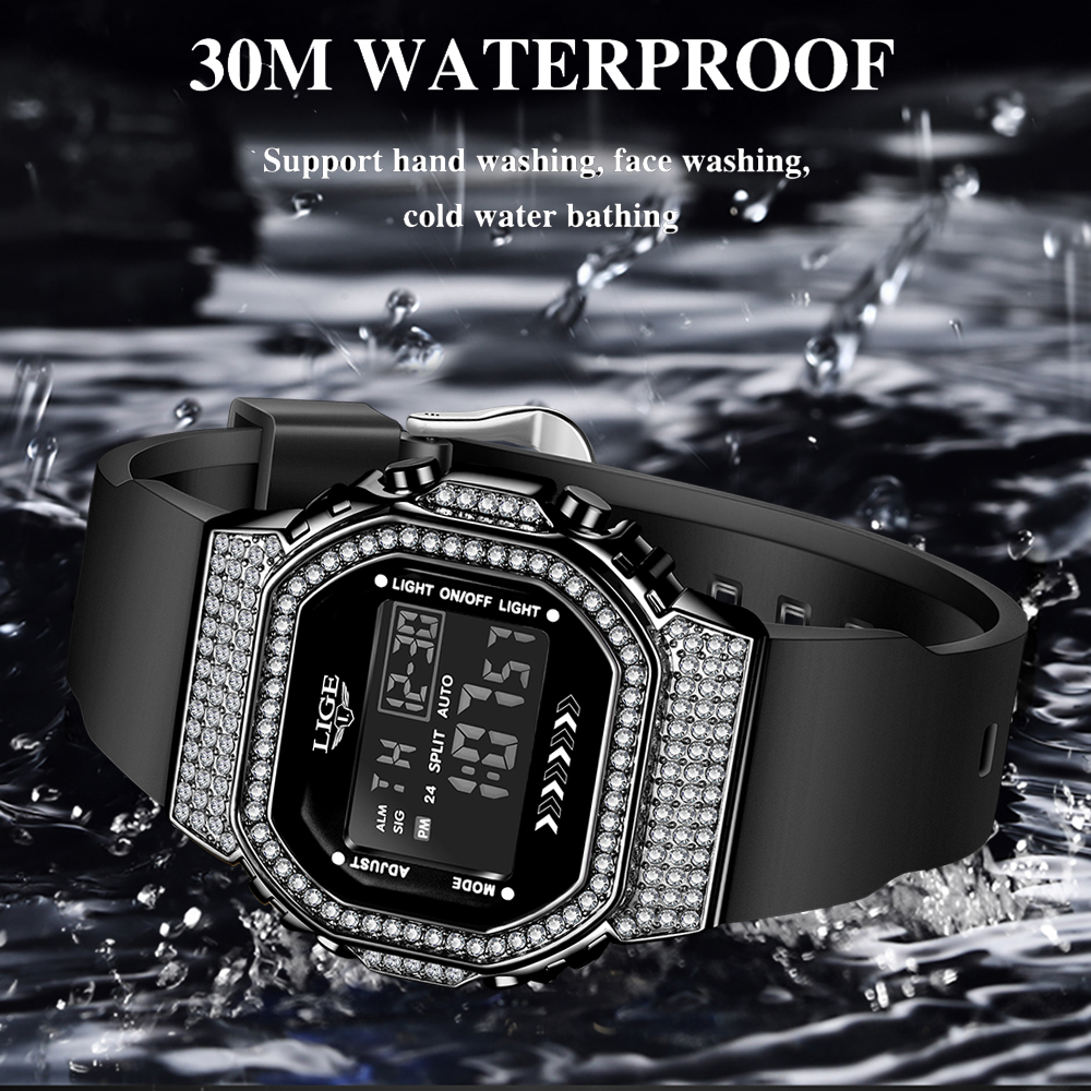 Women Fashion Zone - LIGE Diamond Dial Watch Women Watches