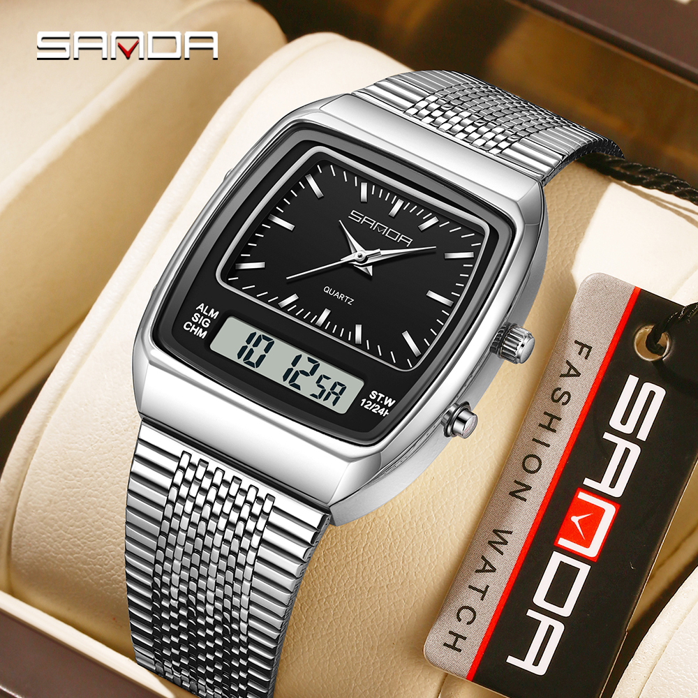 Women Fashion Zone - SANDA 3393 Retro Electronic Quartz Watch