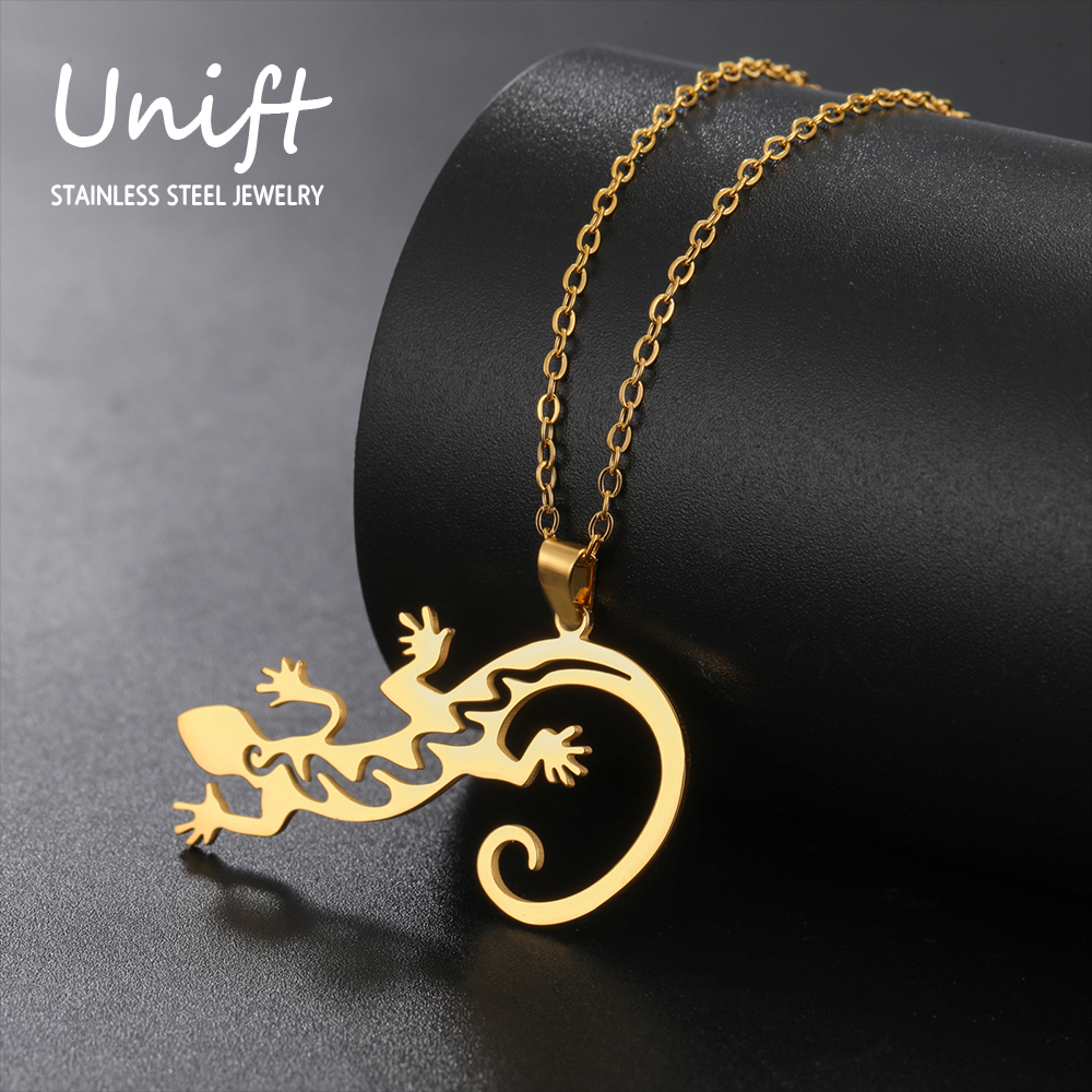 Women'S Fashion Petite - Unift Hollow Petite Lizard Gecko Necklace
