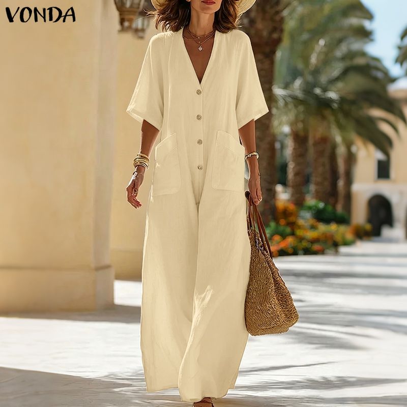 Women'S Fashion Trousers - Plus Size VONDA 2026 Women Jumpsuits