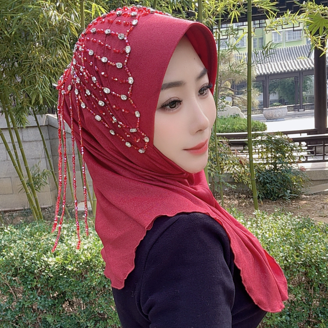 Women'S Fashion Hats - Africa Ethnic Hats Hijab Black Luxury