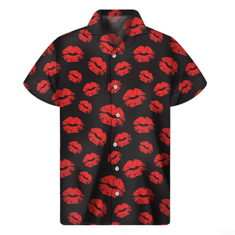 Fashion Red Lips 3d Printed Sh - Women Fashion Blouse recensione e prezzo