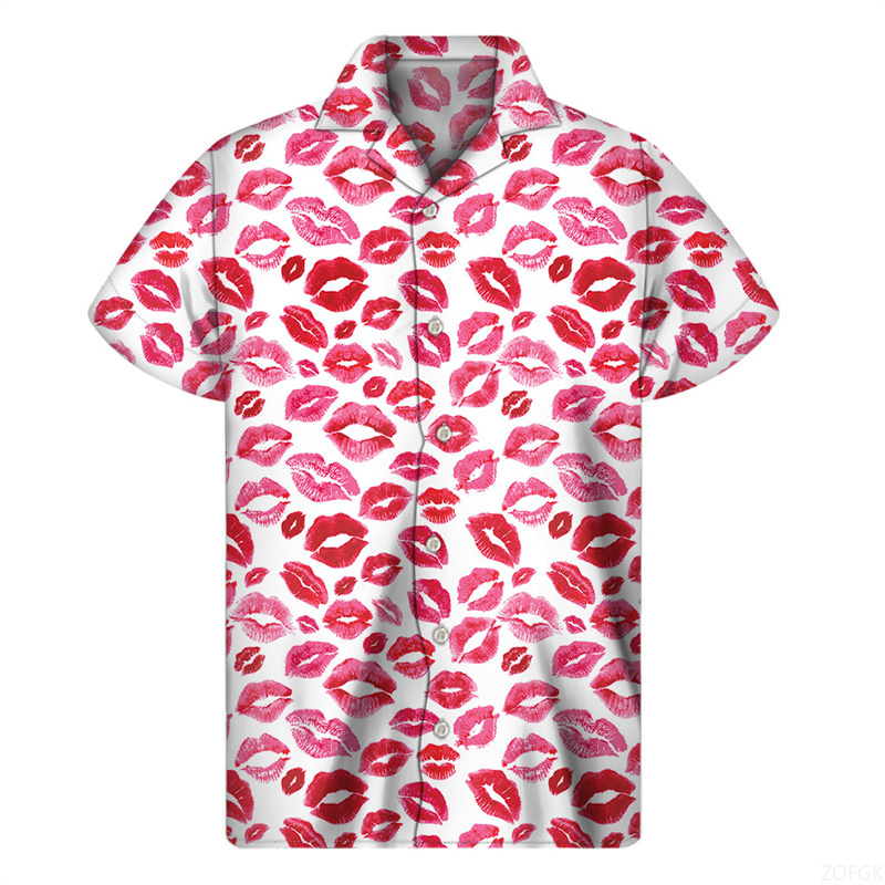 Fashion Red Lips 3d Printed Sh - Women Fashion Blouse recensione e prezzo