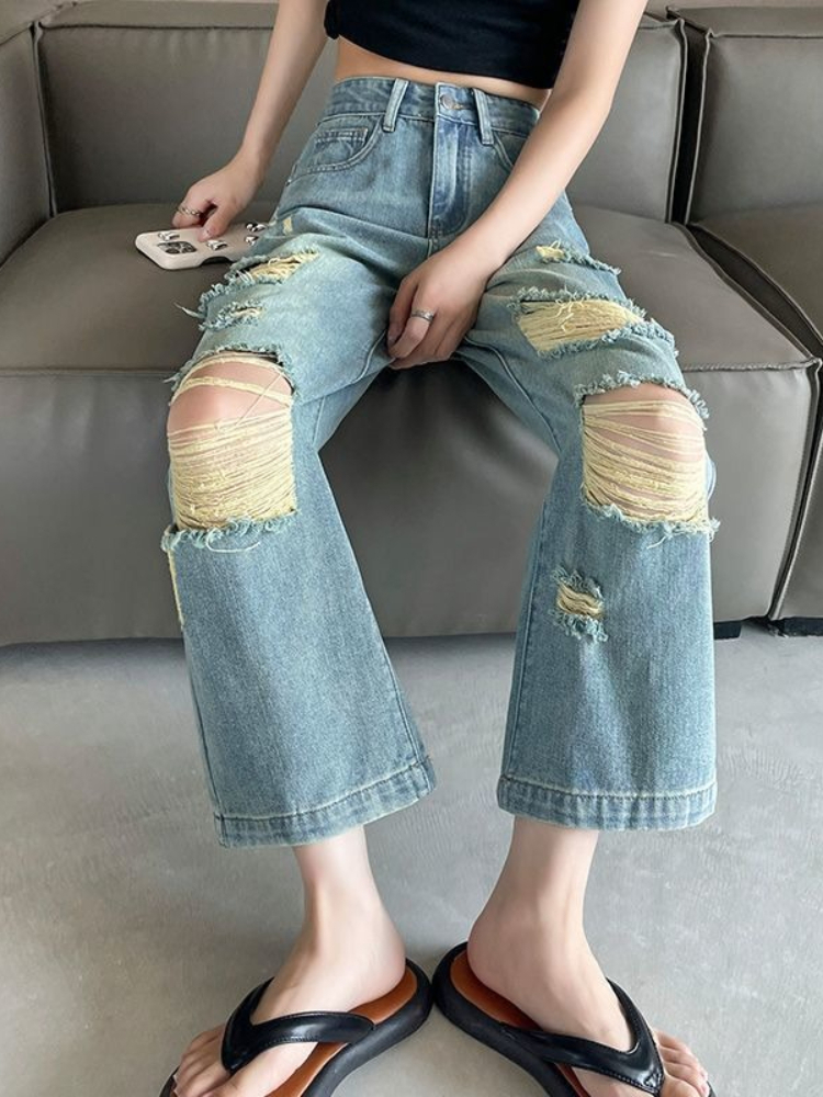 2026 New Women's Ripped Denim  - Women'S Fashion Petite recensione e prezzo