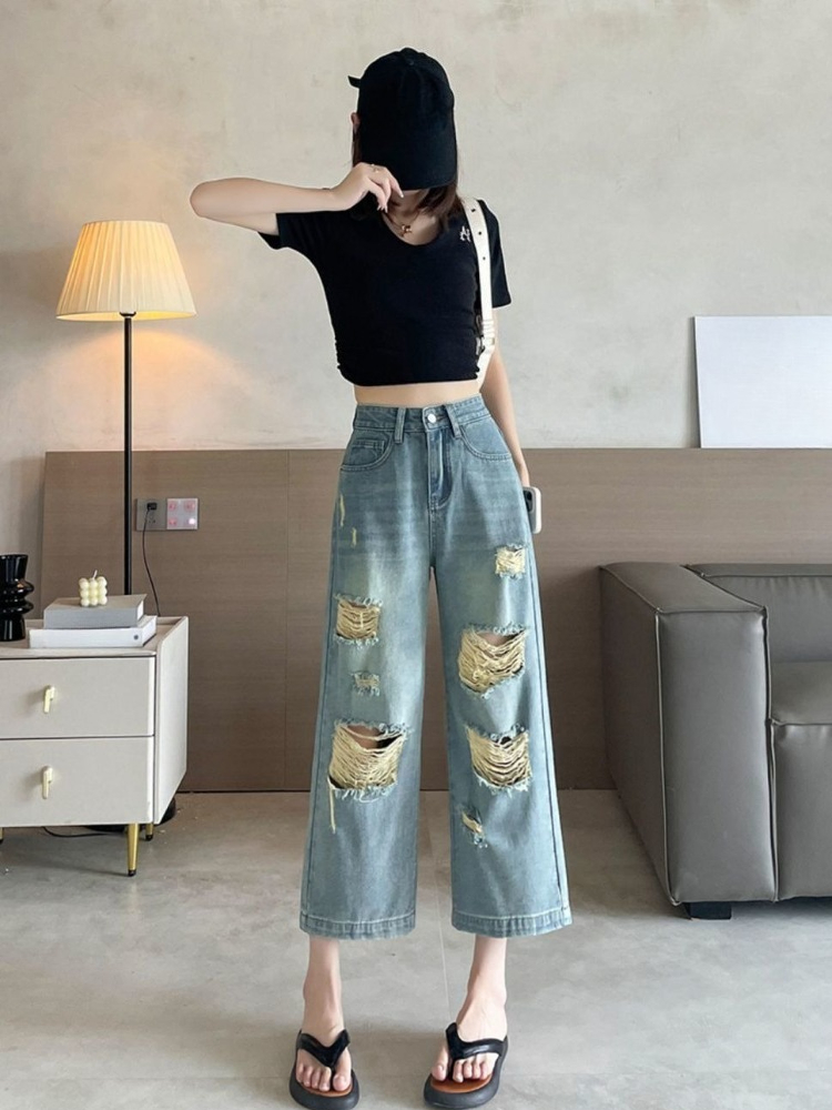 2026 New Women's Ripped Denim  - Women'S Fashion Petite recensione e prezzo