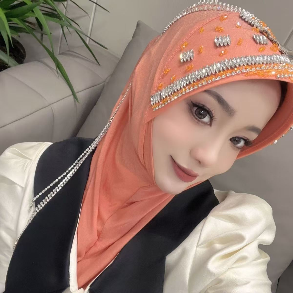 Luxury Hat Hijab Pink Scarf wi - Women'S Fashion Hats recensione e prezzo