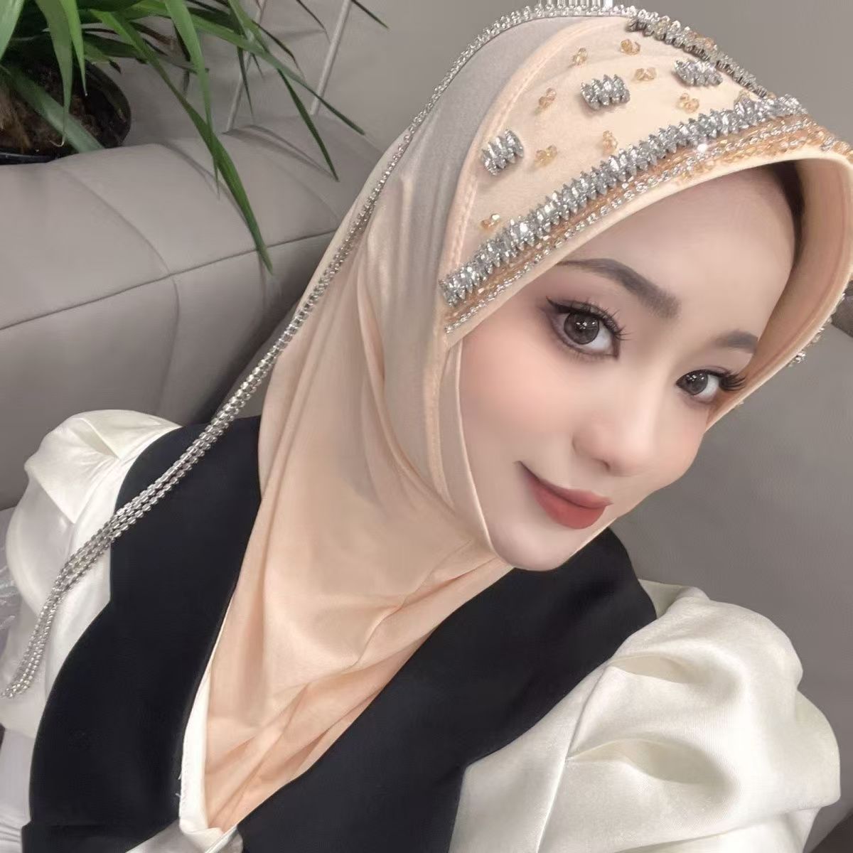 Luxury Hat Hijab Pink Scarf wi - Women'S Fashion Hats recensione e prezzo