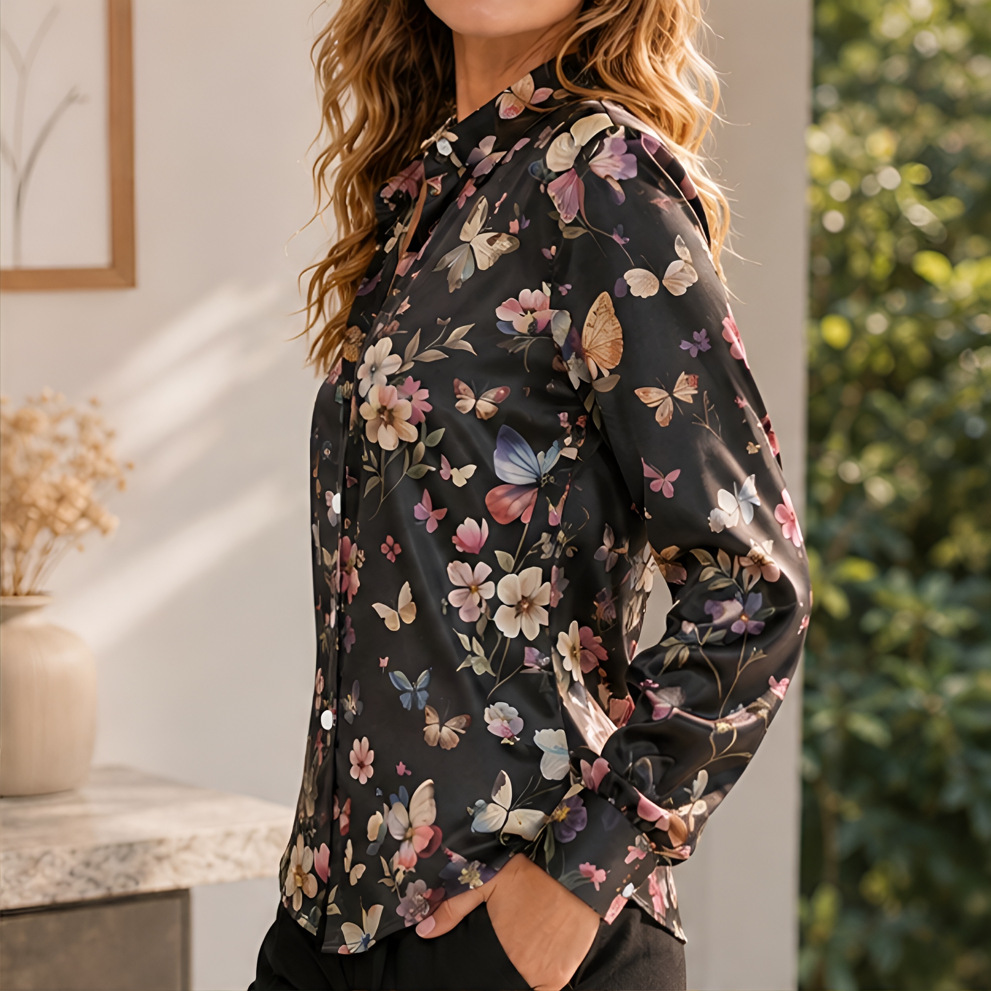 Women Loose Satin Shirt Long S - Women Fashion Blouse recensione e prezzo