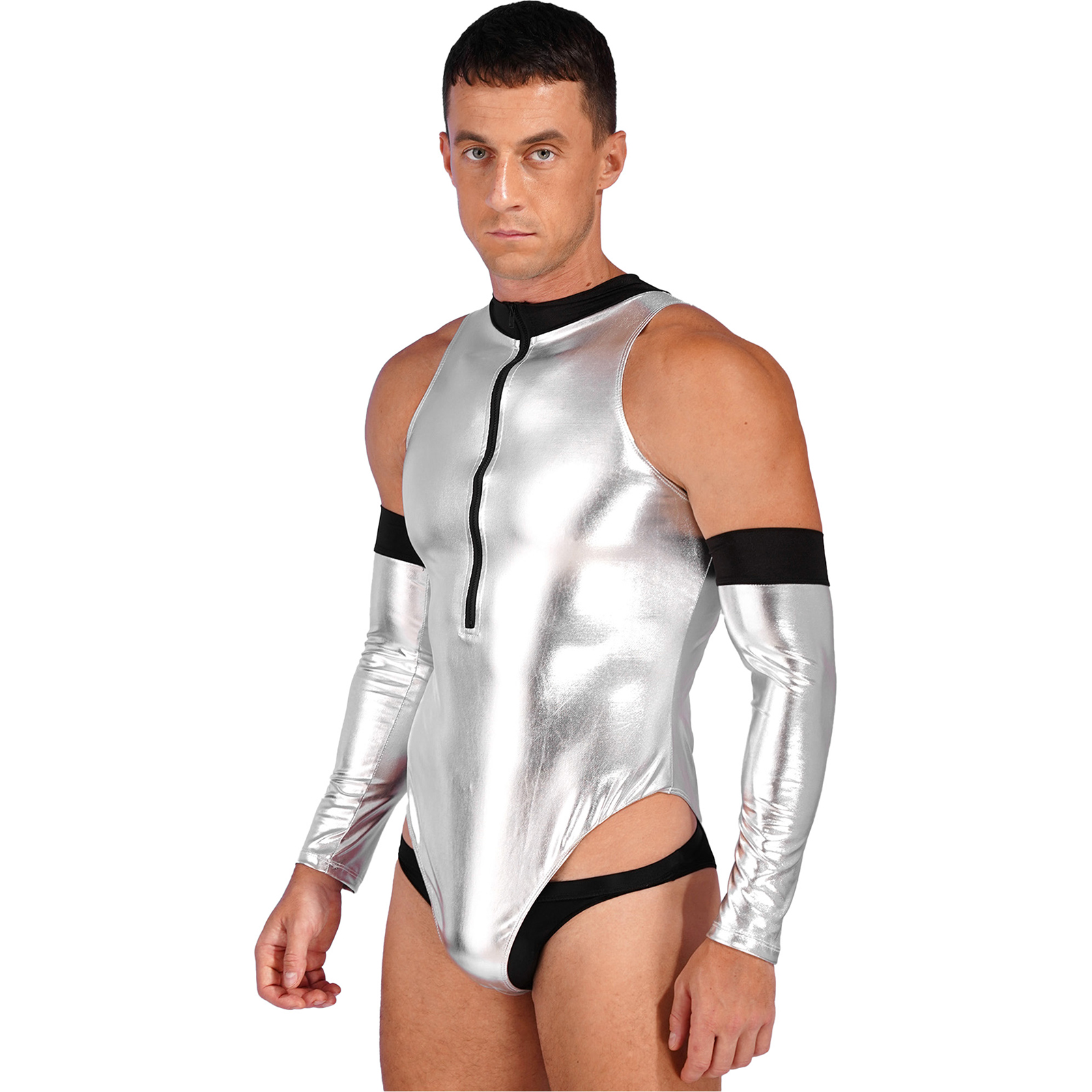 Men Patent Leather Alien Costu - Sleeveless Jumpsuit recensione e prezzo