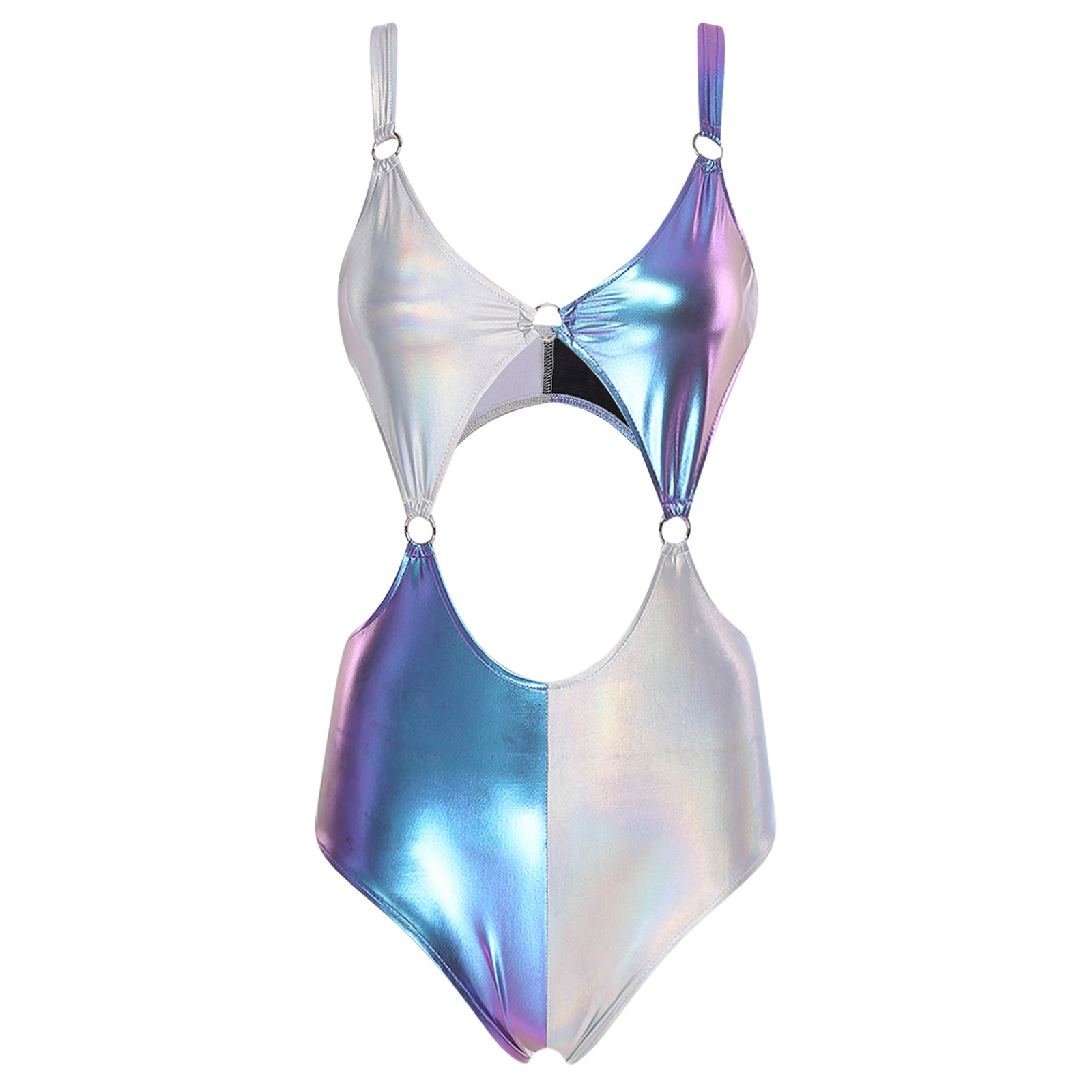 Women Metallic Shiny Bodysuit  - Sleeveless Jumpsuit recensione e prezzo