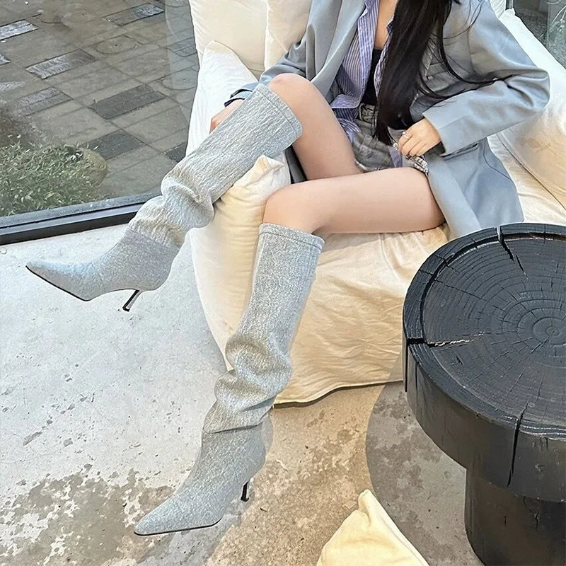 High Heel Long Tube over Knee  - Women Fashion Jeans recensione e prezzo