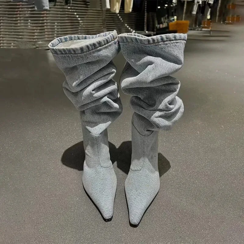 High Heel Long Tube over Knee  - Women Fashion Jeans recensione e prezzo