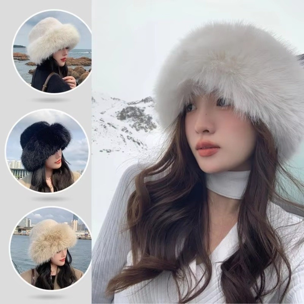 Fashion Headwear Fluffy Fur Wi - Bucket Hat Women recensione e prezzo