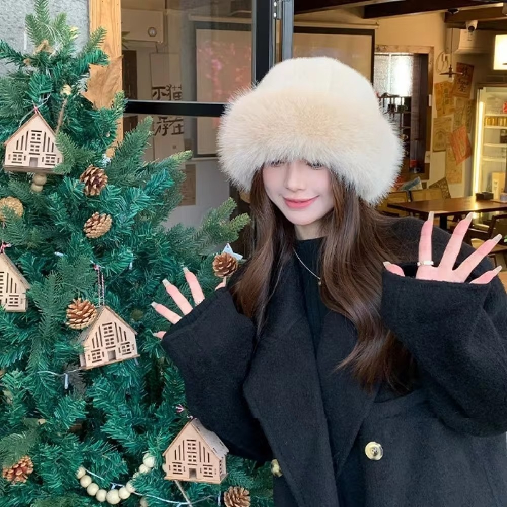 Fashion Headwear Fluffy Fur Wi - Bucket Hat Women recensione e prezzo