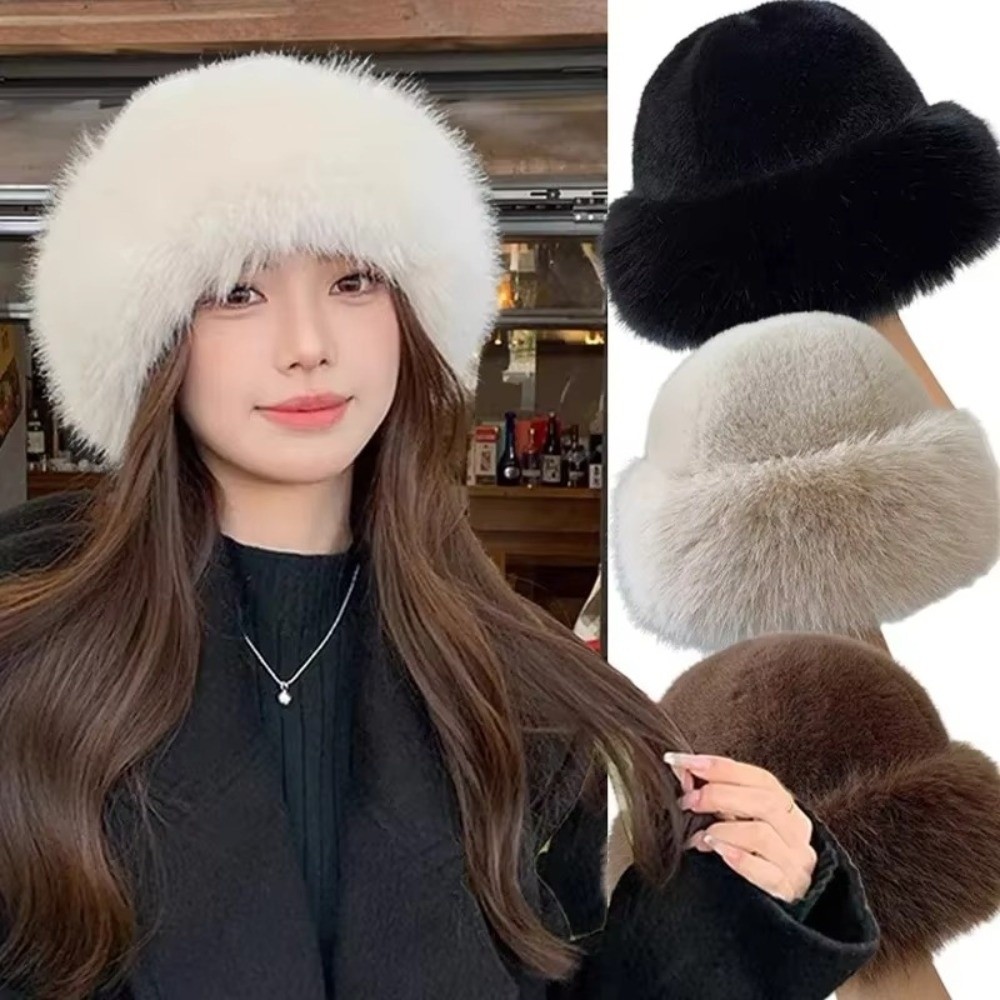 Fashion Headwear Fluffy Fur Wi - Bucket Hat Women recensione e prezzo