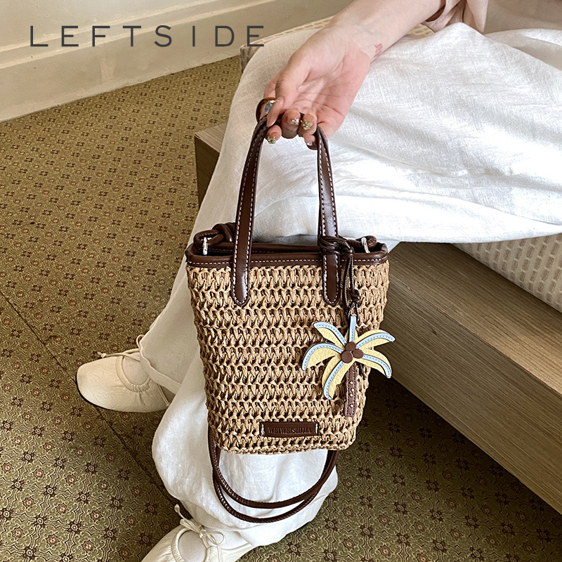 Women Mini Straw Woven Bucket  - Women'S Fashion Trends Spring 2026 recensione e prezzo