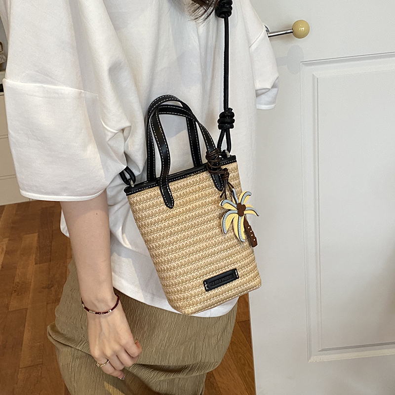 Women Mini Straw Woven Bucket  - Women'S Fashion Trends Spring 2026 recensione e prezzo