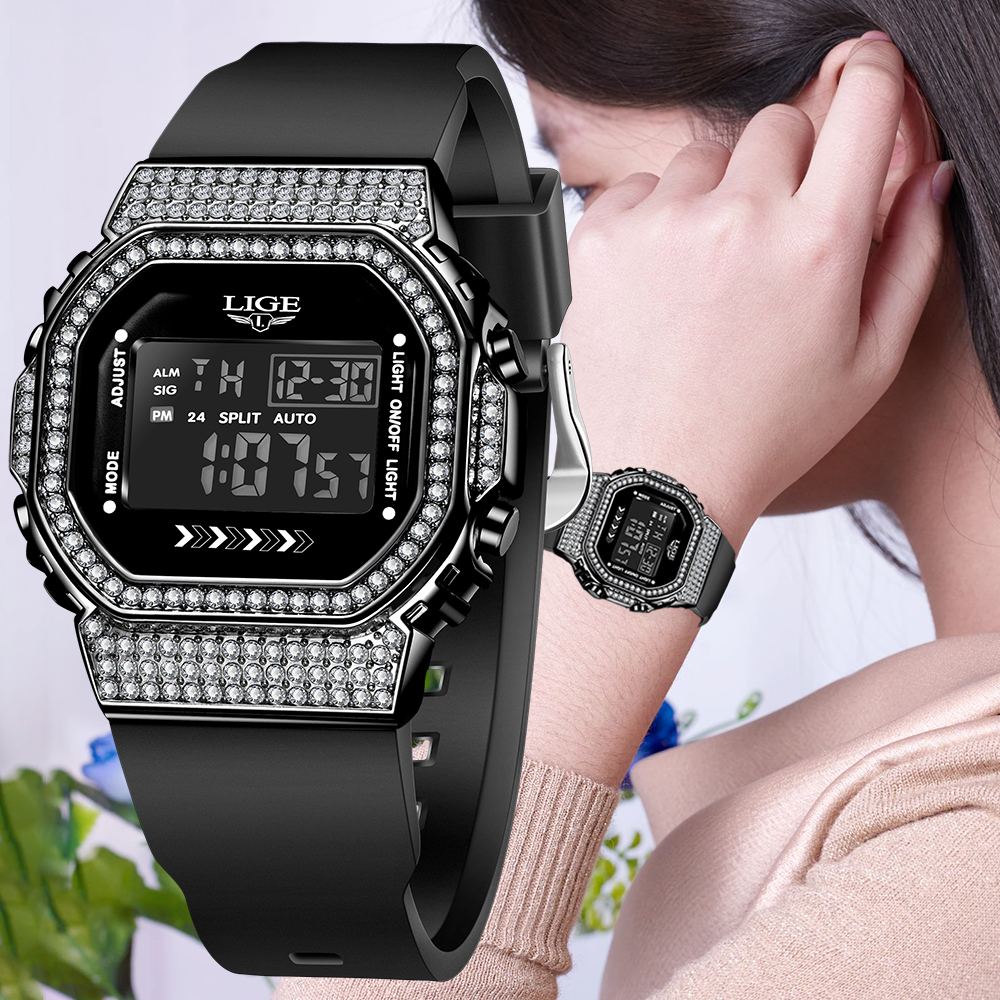 LIGE Diamond Dial Watch Women  - Women Fashion Zone recensione e prezzo