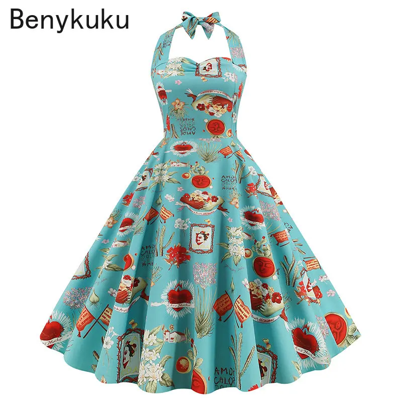 Women Summer Print 50s 60s Vin - Women'S Fashion From The 60S recensione e prezzo