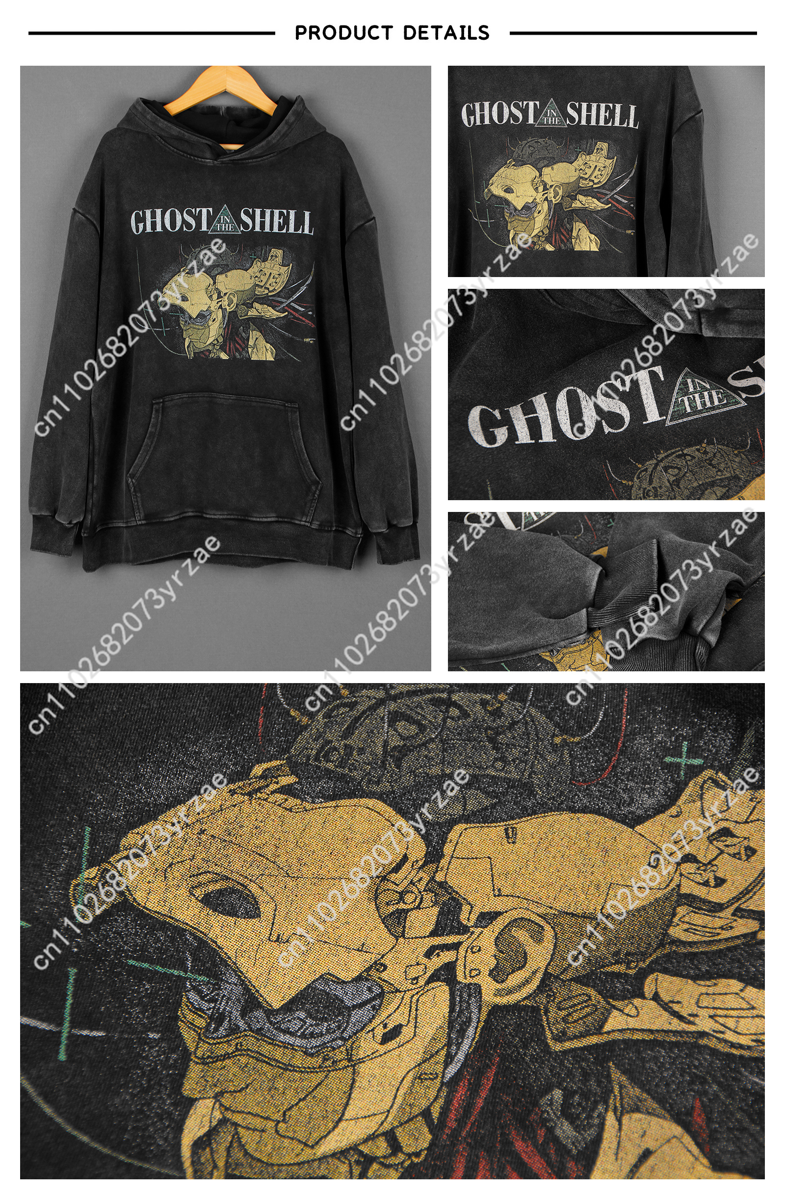 Ghost In The Shell Retro Wash  - Women'S Fashion Hoodies recensione e prezzo