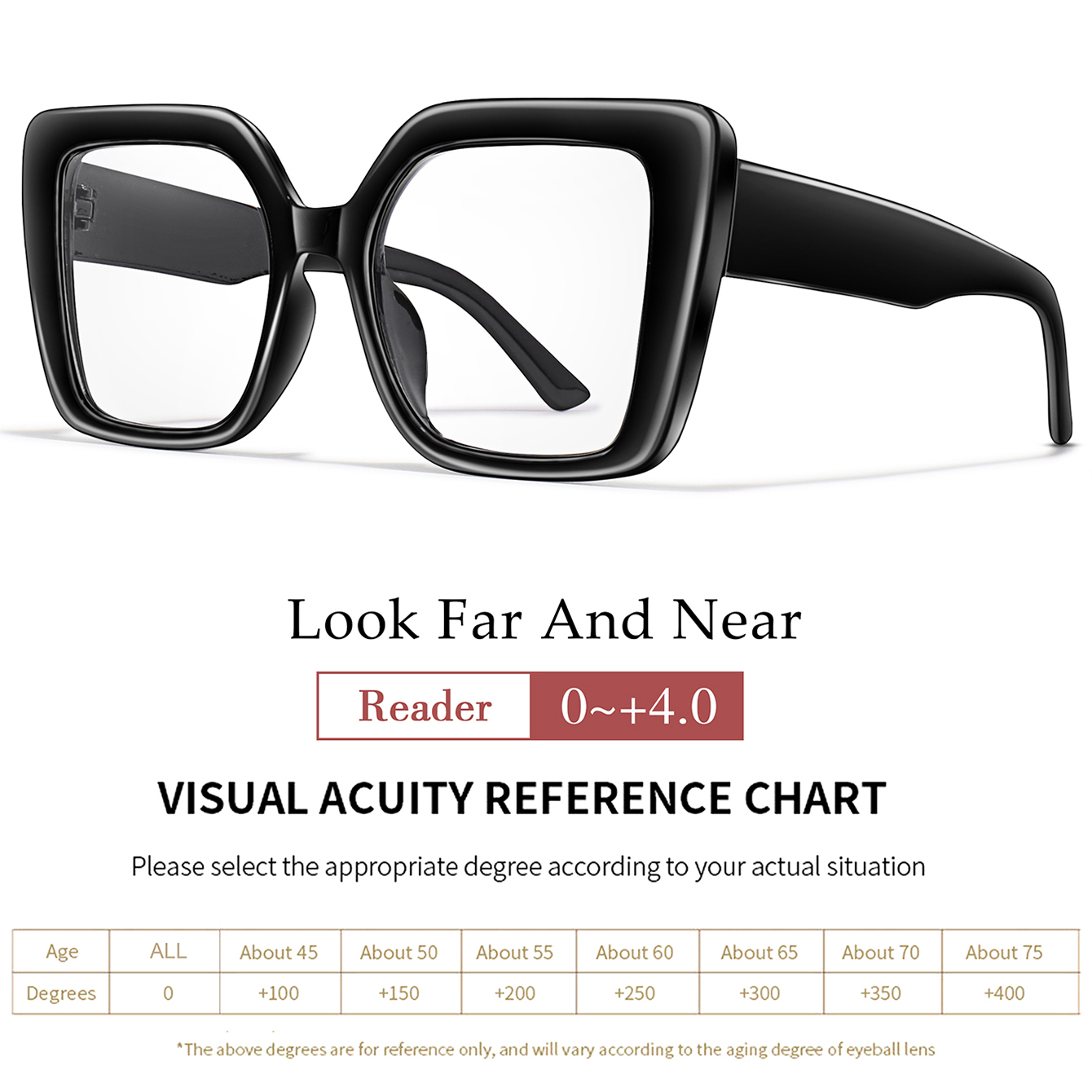 Large-Rrame Reading Glasses Ca - Women'S Fashion Magazines recensione e prezzo