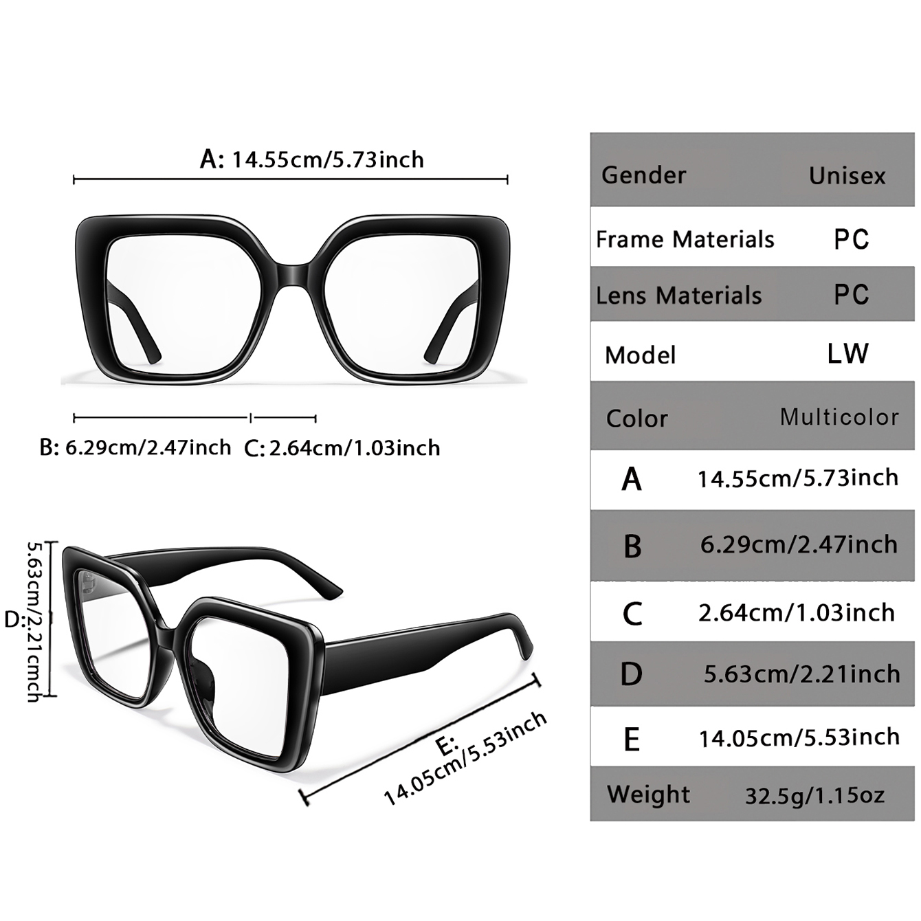Large-Rrame Reading Glasses Ca - Women'S Fashion Magazines recensione e prezzo
