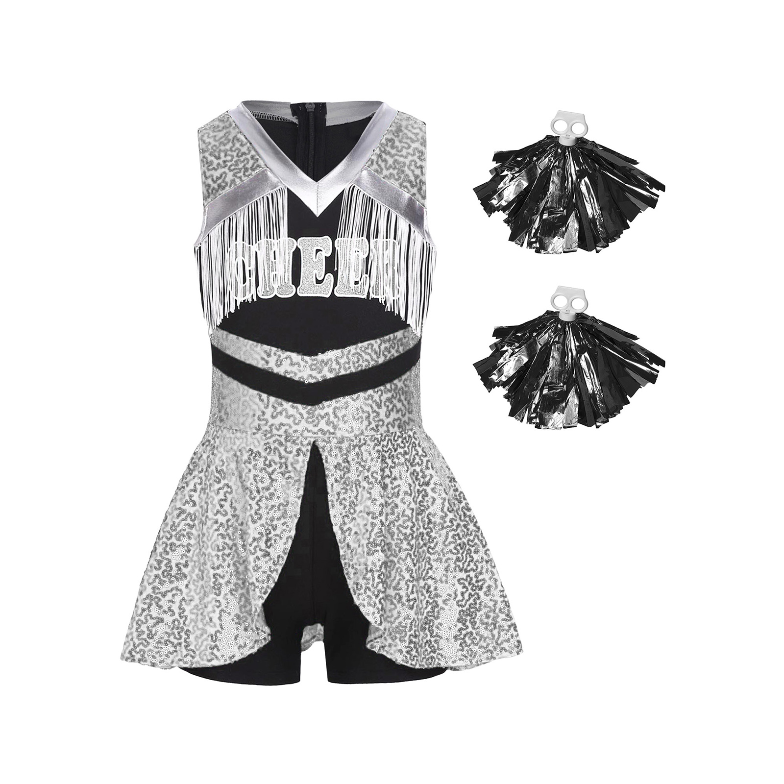 Girls Shiny Sequins Cheerleadi - Sleeveless Jumpsuit recensione e prezzo