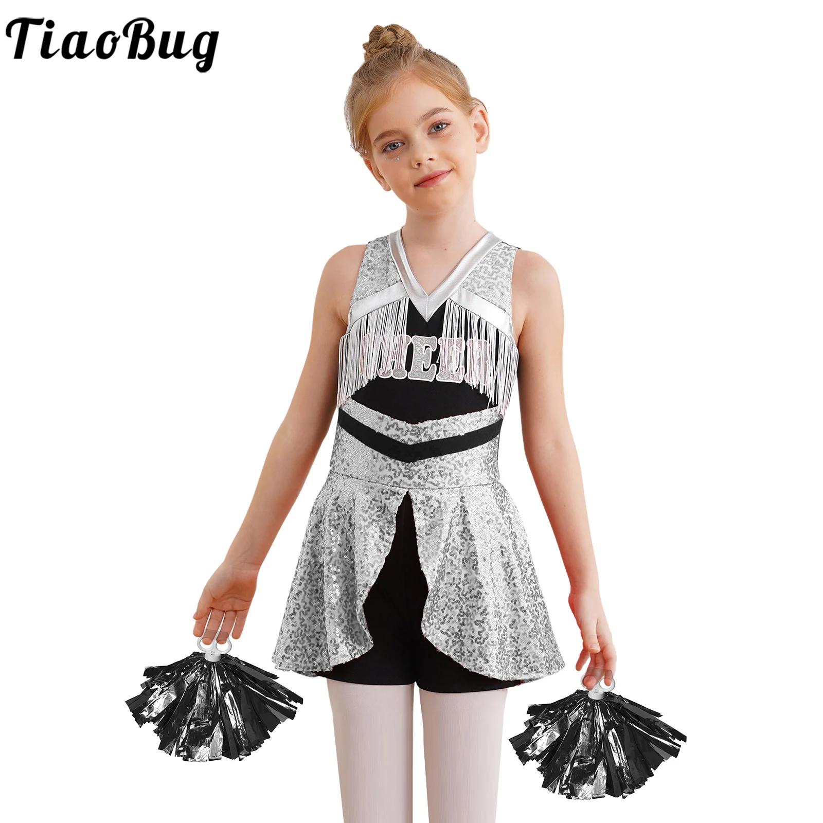 Girls Shiny Sequins Cheerleadi - Sleeveless Jumpsuit recensione e prezzo