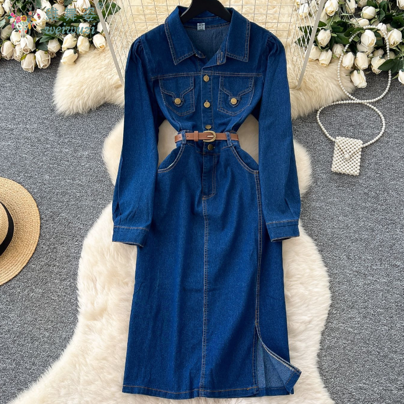 Elegant Women's Denim Dress So - Women Fashion Jeans recensione e prezzo