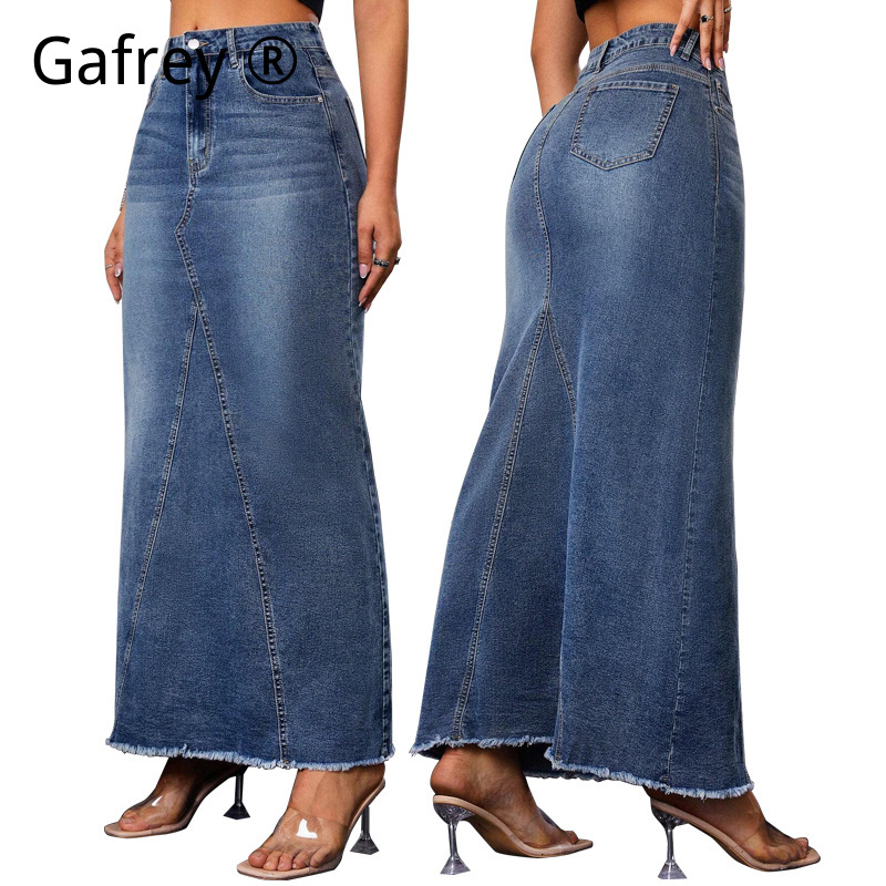 Women Denim Midi Skirt High Wa - Women Fashion Jeans recensione e prezzo