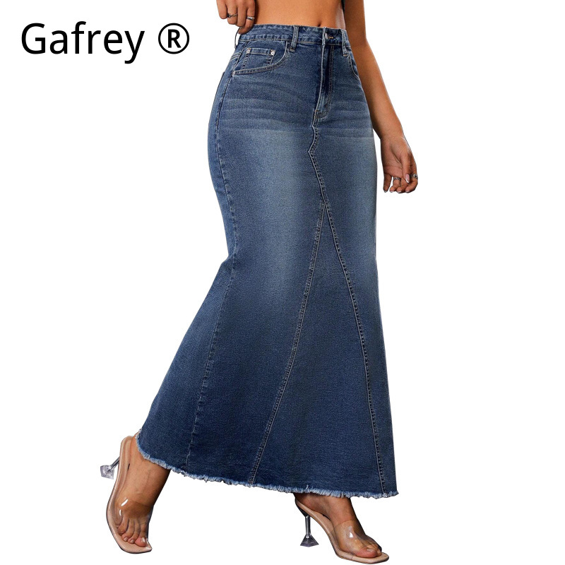 Women Denim Midi Skirt High Wa - Women Fashion Jeans recensione e prezzo
