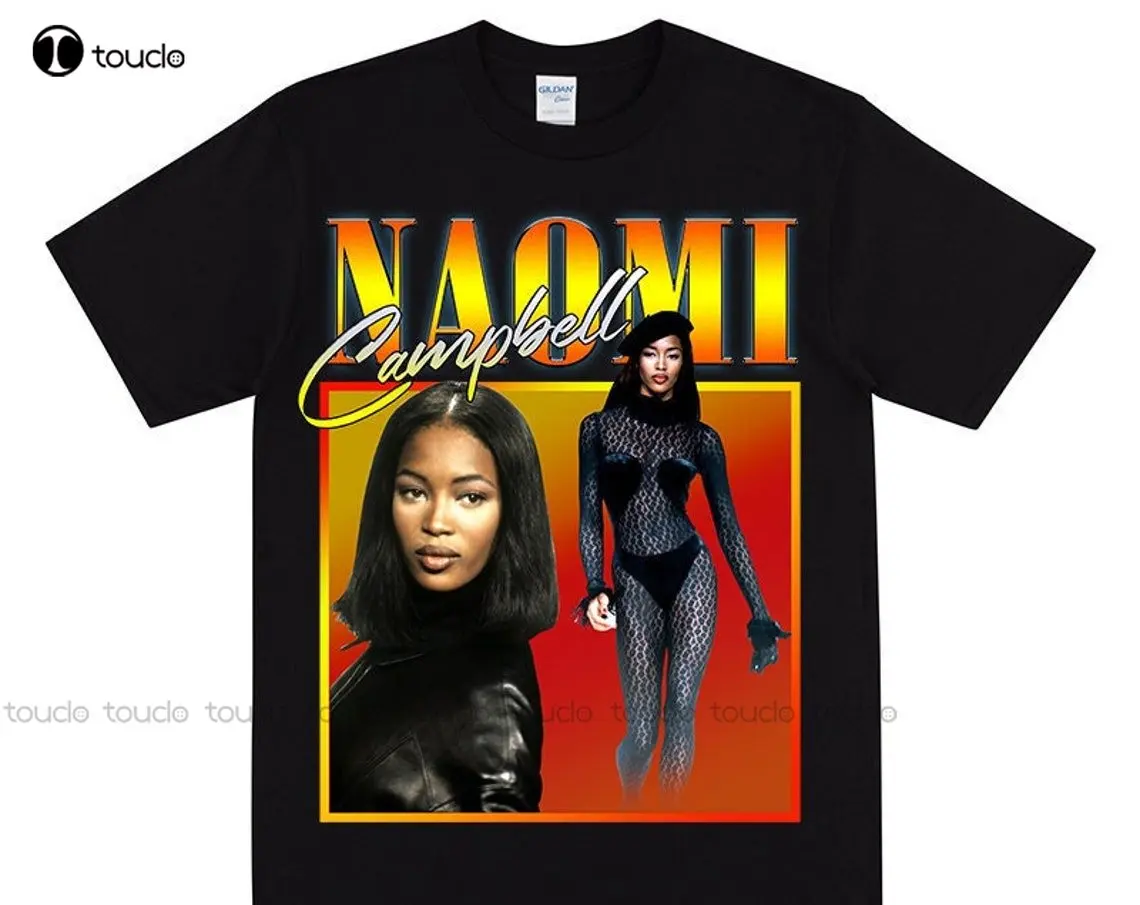 Naomi T-Shirt Black Supermodel - Women'S Fashion Magazines recensione e prezzo