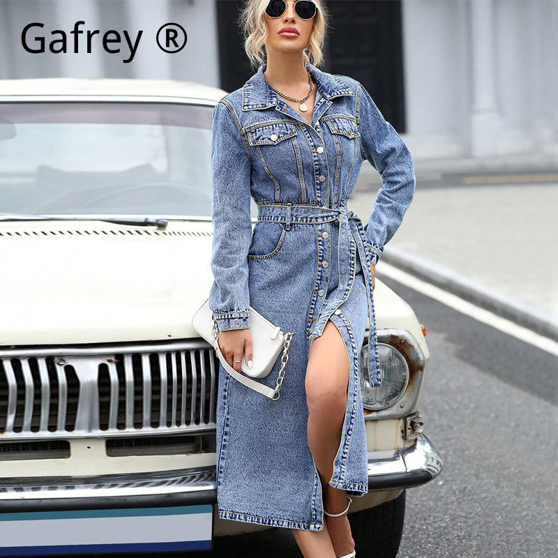 Women Long Sleeve Denim Dress  - Women Fashion Jeans recensione e prezzo