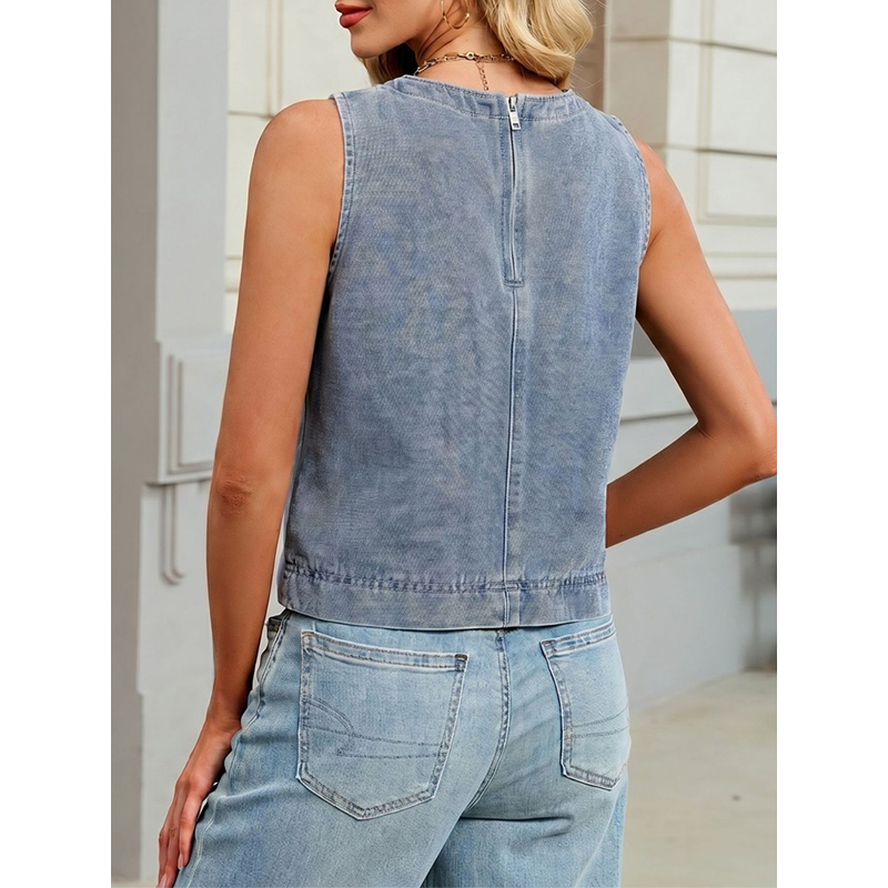 Benuynffy Casual Round Neck De - Women Fashion Jeans recensione e prezzo