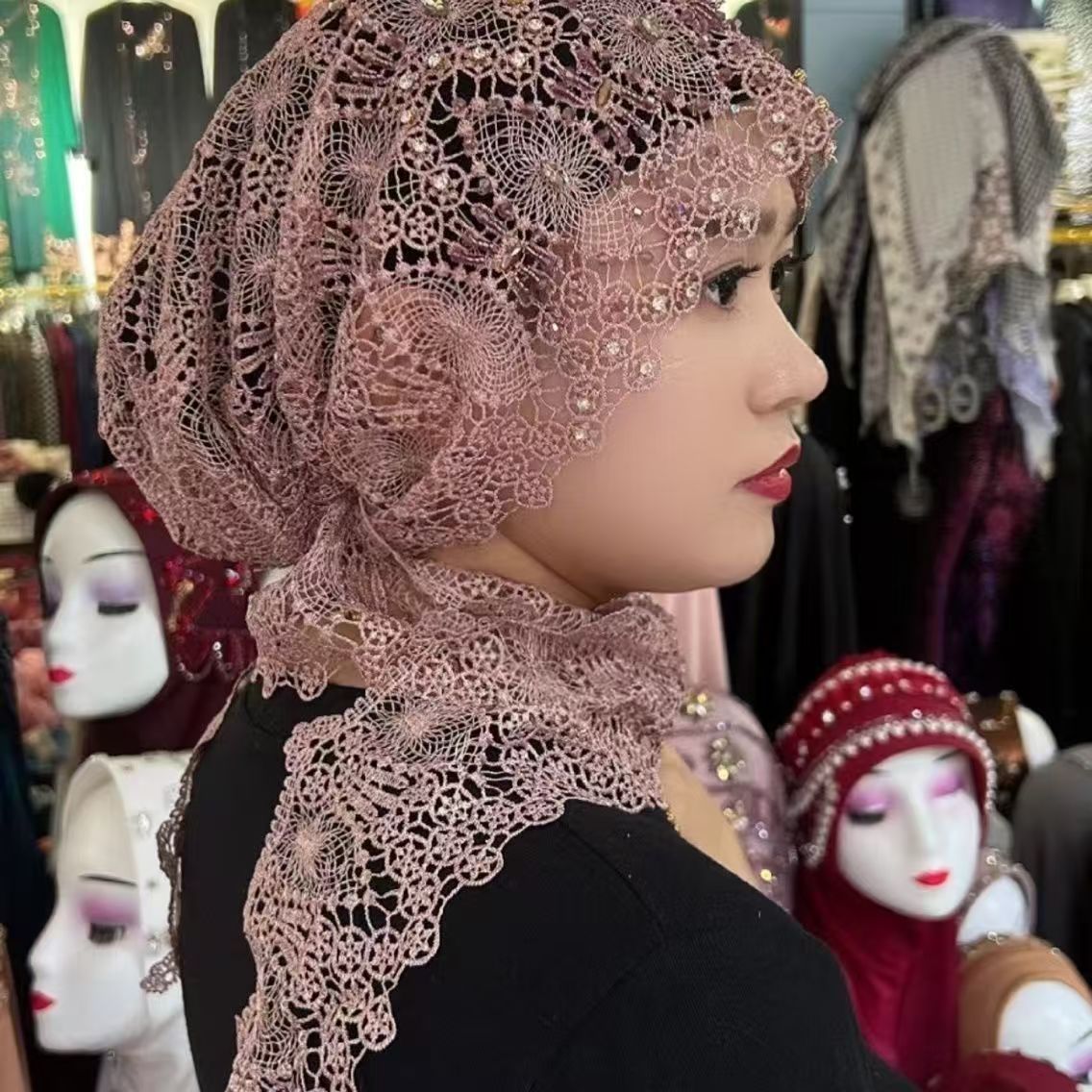 Muslim Hijabs Women Wedding De - Women'S Fashion Hats recensione e prezzo