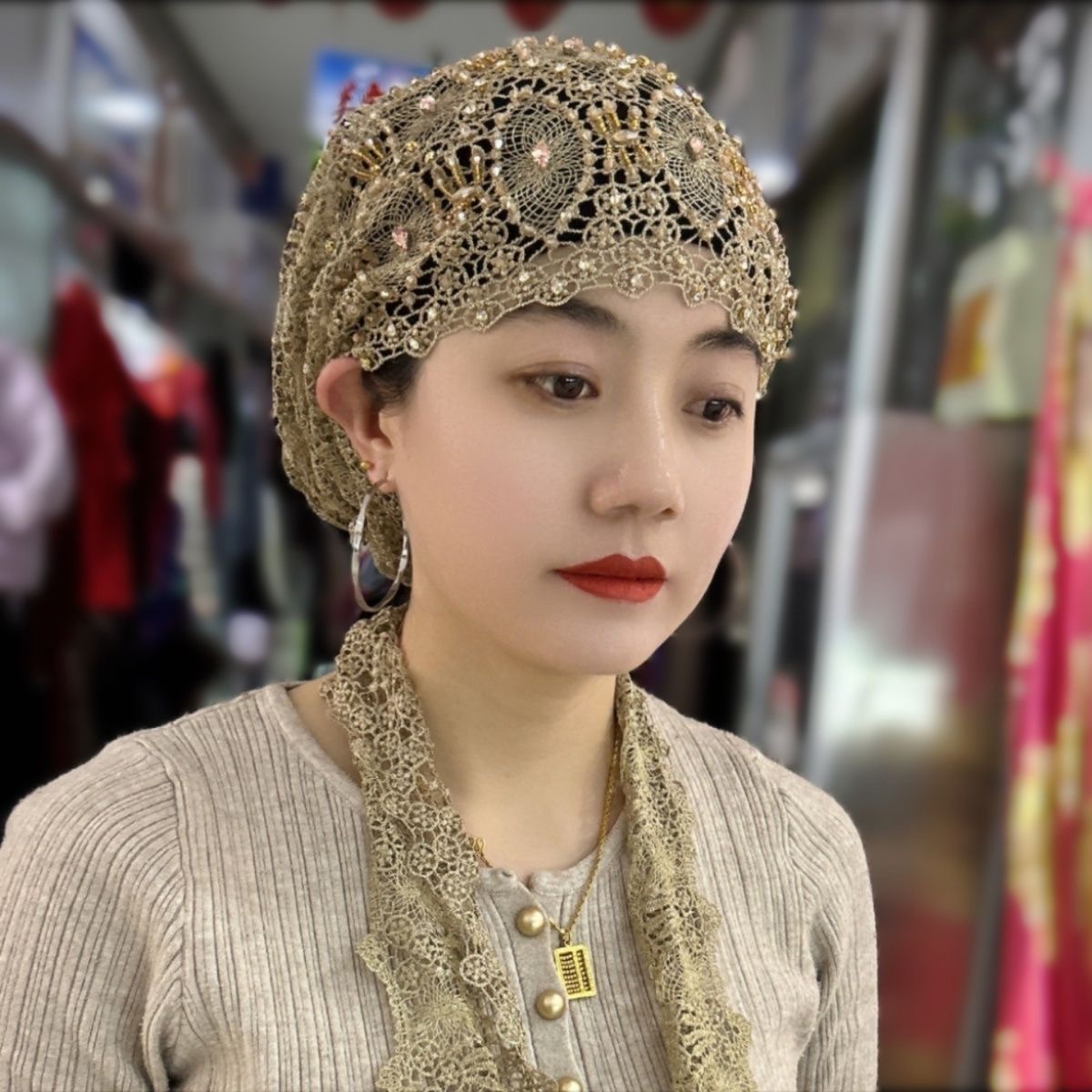 Muslim Hijabs Women Wedding De - Women'S Fashion Hats recensione e prezzo