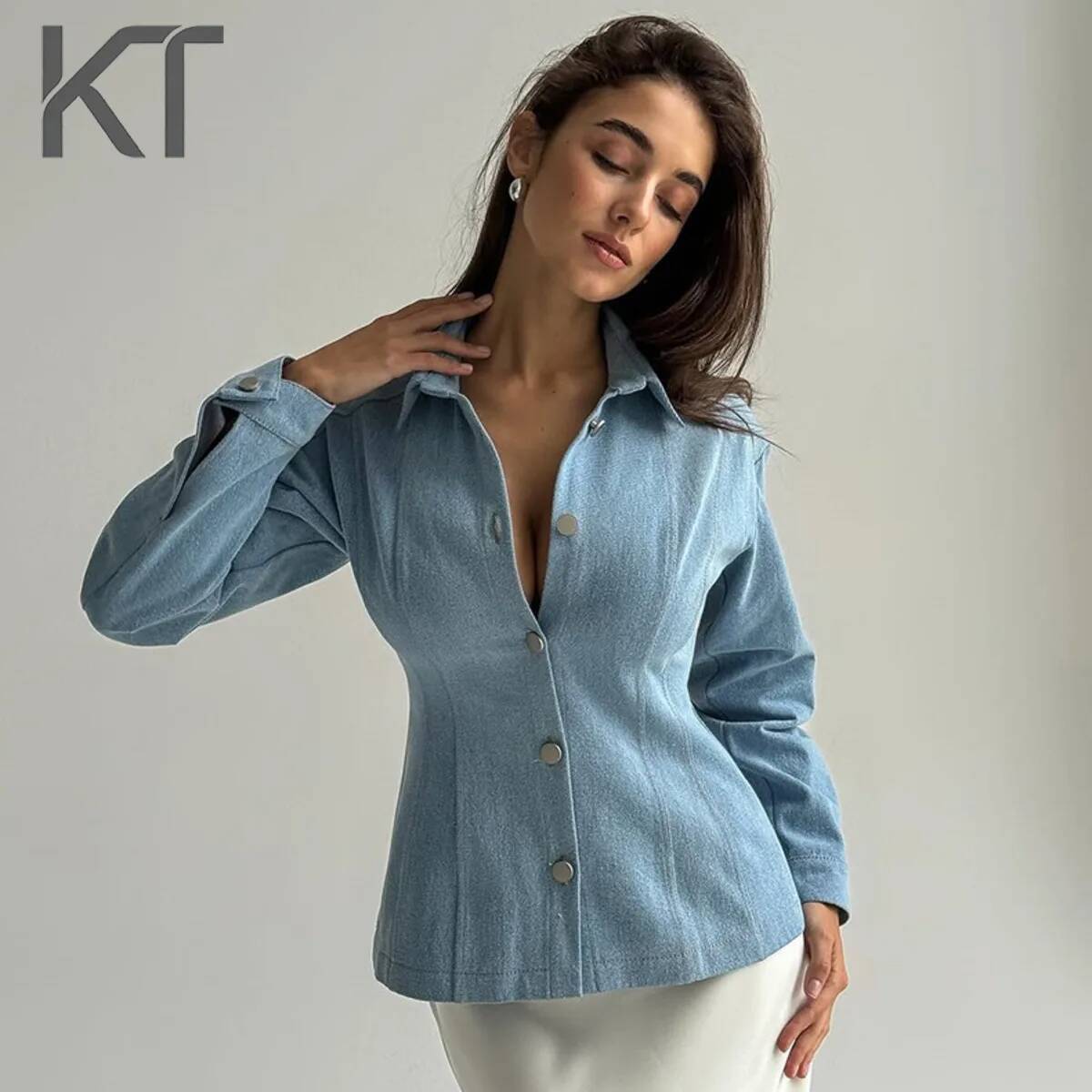 KT Vintage Waist Cinching Deni - Women Fashion Blouse recensione e prezzo