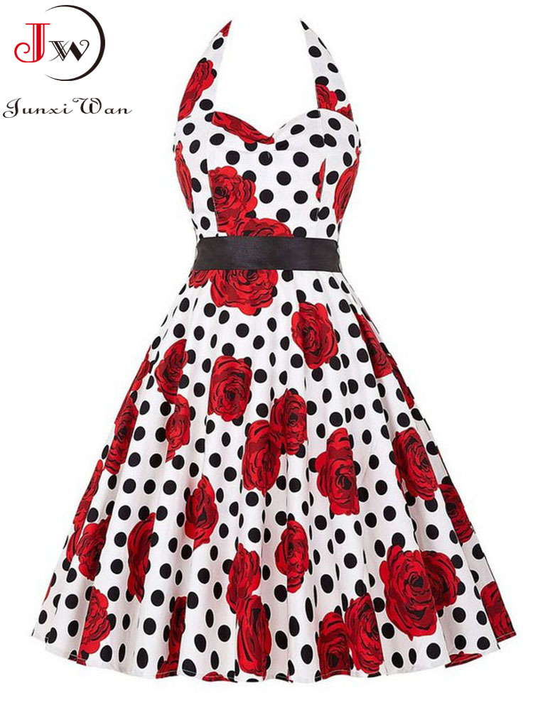 Women Summer Polka Dot Vintage - Women'S Fashion From The 60S recensione e prezzo