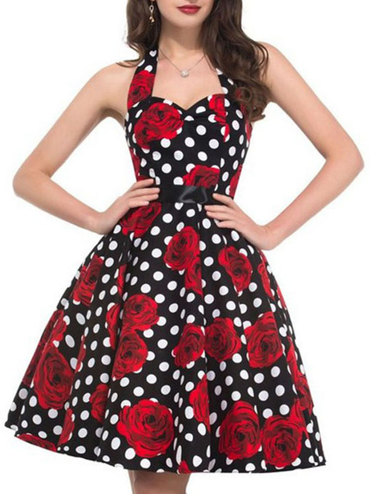 Women Summer Polka Dot Vintage - Women'S Fashion From The 60S recensione e prezzo
