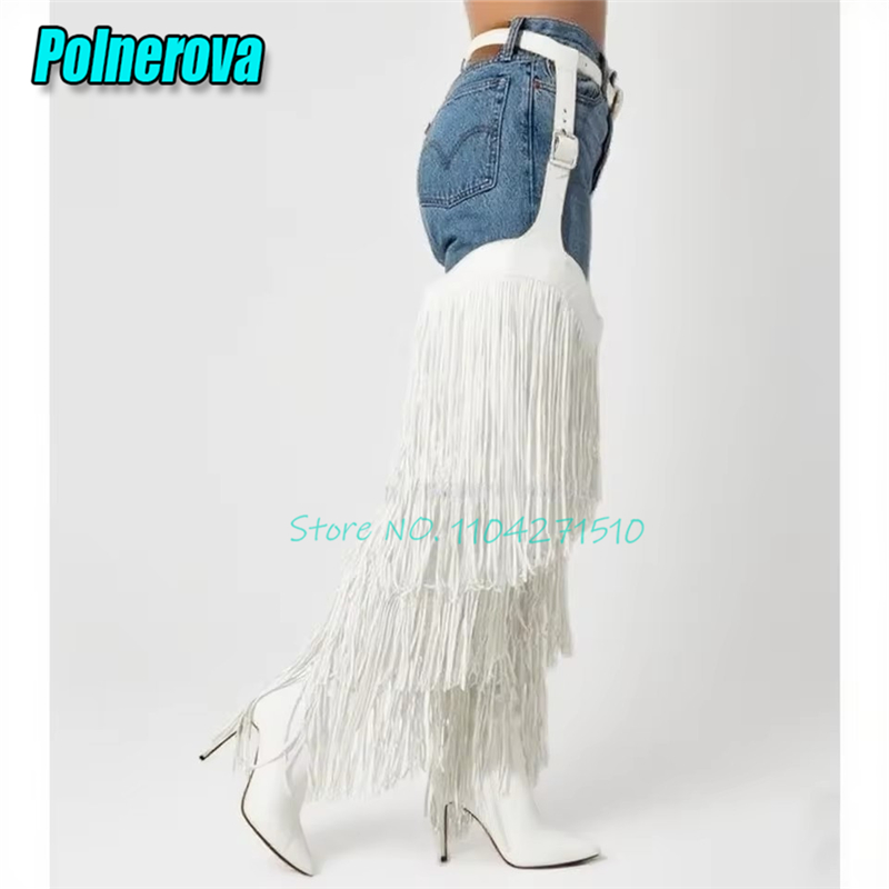 Yellow Tassel Over The Knee Bo - Women'S Fashion Trousers recensione e prezzo