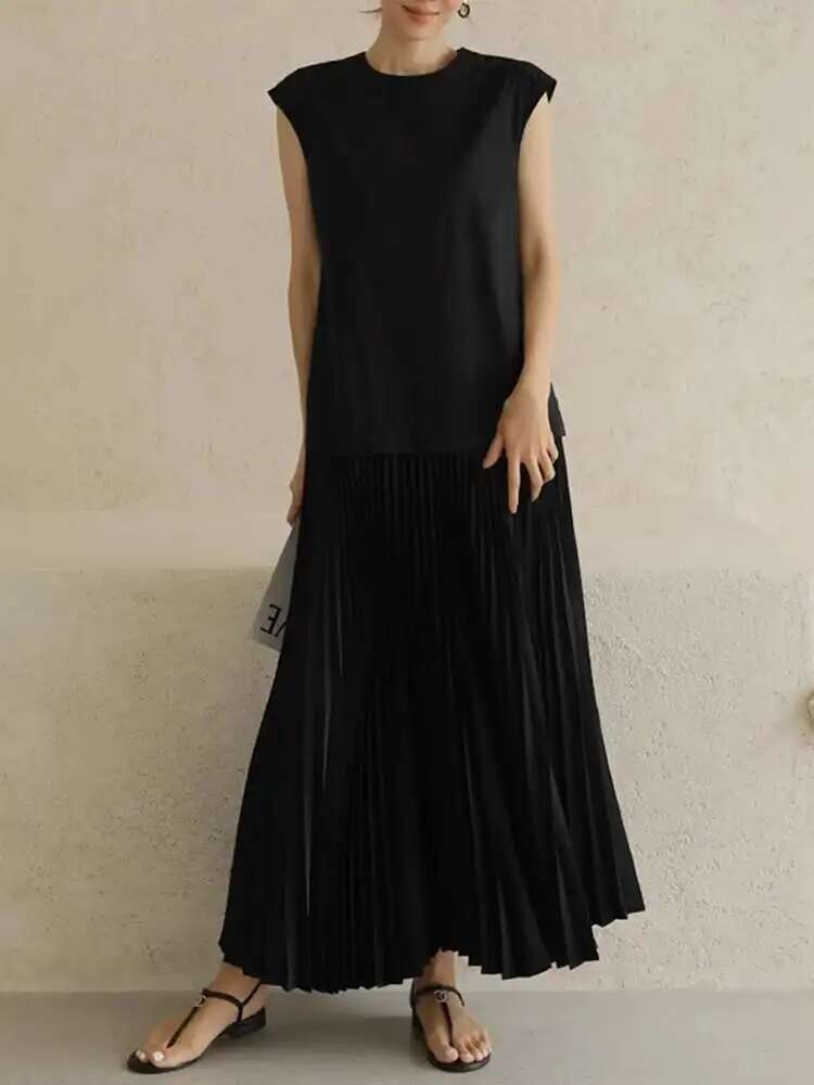 Spliced Pleated Dress For Wome - Women'S Fashion From The 60S recensione e prezzo