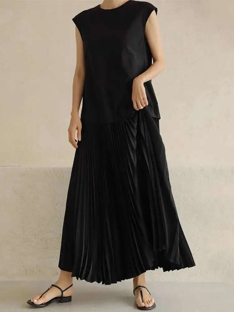Spliced Pleated Dress For Wome - Women'S Fashion From The 60S recensione e prezzo