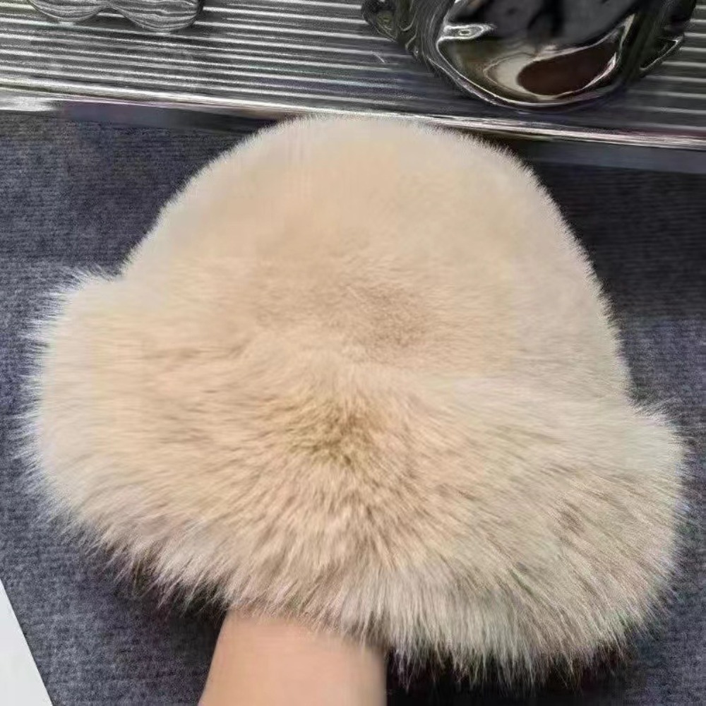 New Warm Fluffy Fur Bucket Hat - Bucket Hat Women recensione e prezzo