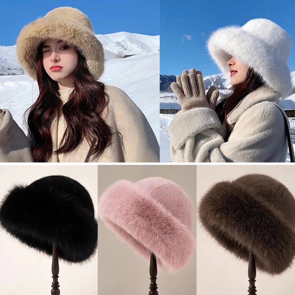 New Warm Fluffy Fur Bucket Hat - Bucket Hat Women recensione e prezzo