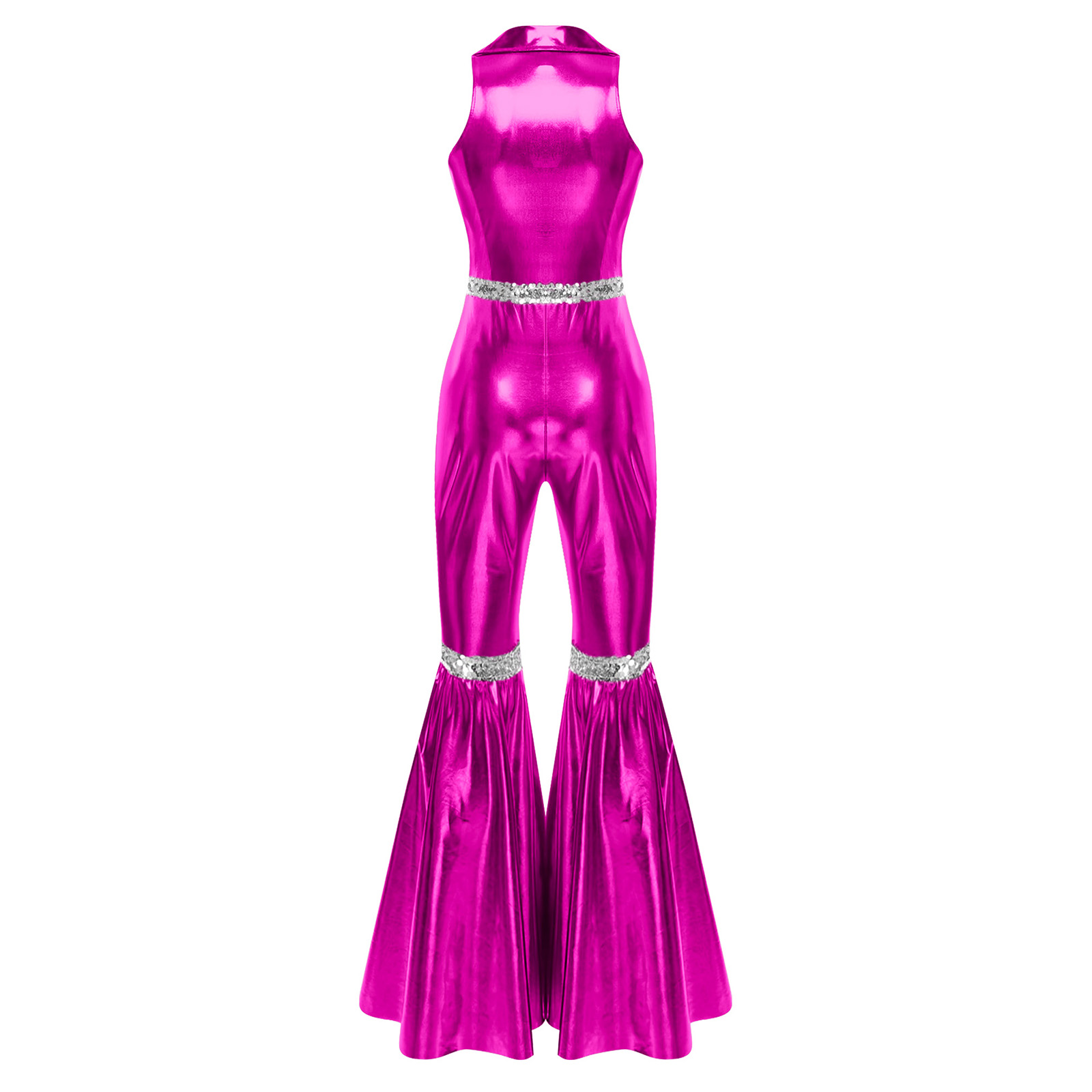 Women 70s Disco Bodysuit Hallo - Sleeveless Jumpsuit recensione e prezzo