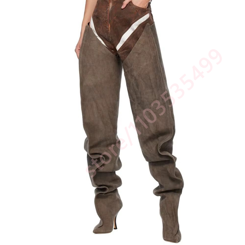 Pointed Pleated Over-The-Knee  - Women'S Fashion Trousers recensione e prezzo